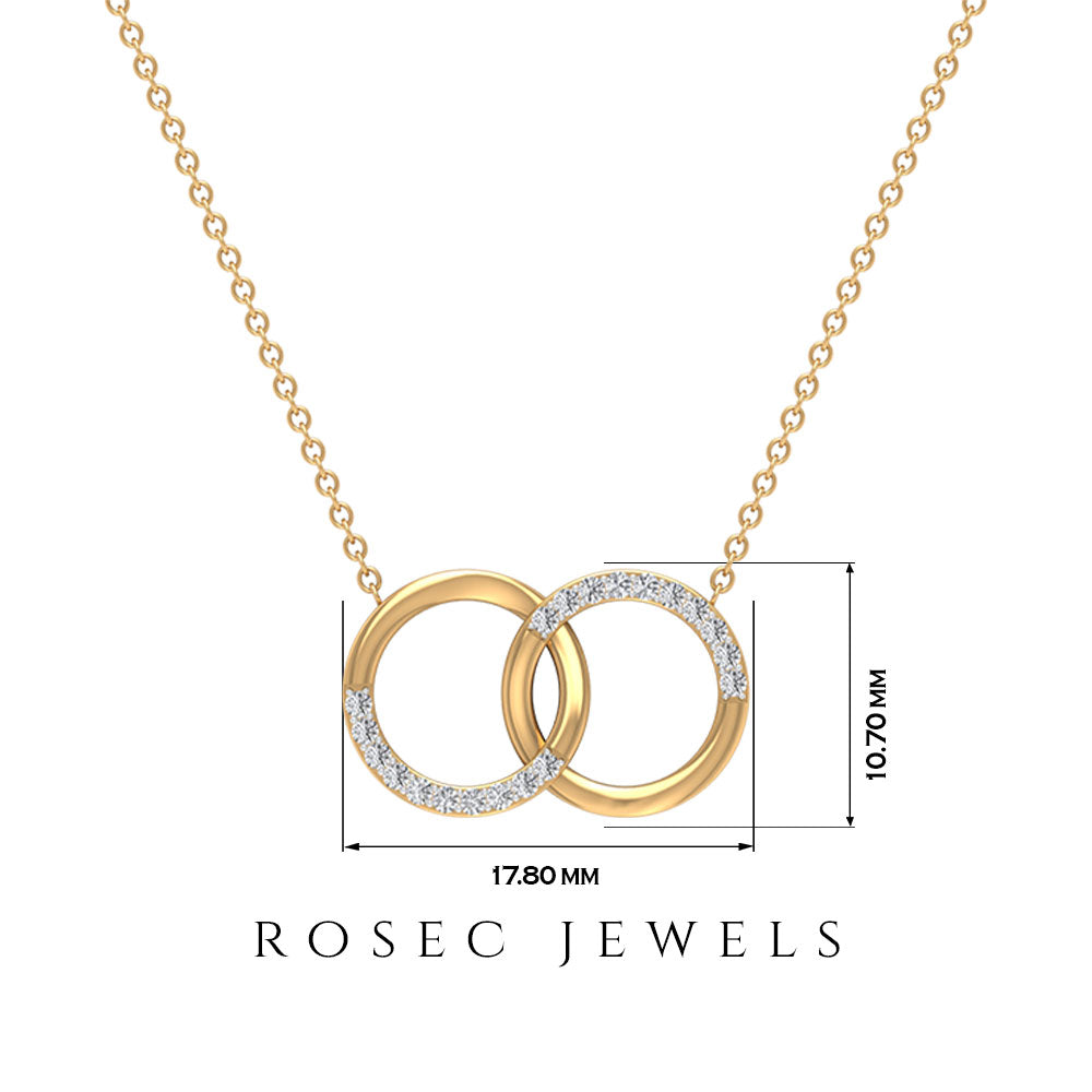 Certified Diamond Circle Pendant Necklace