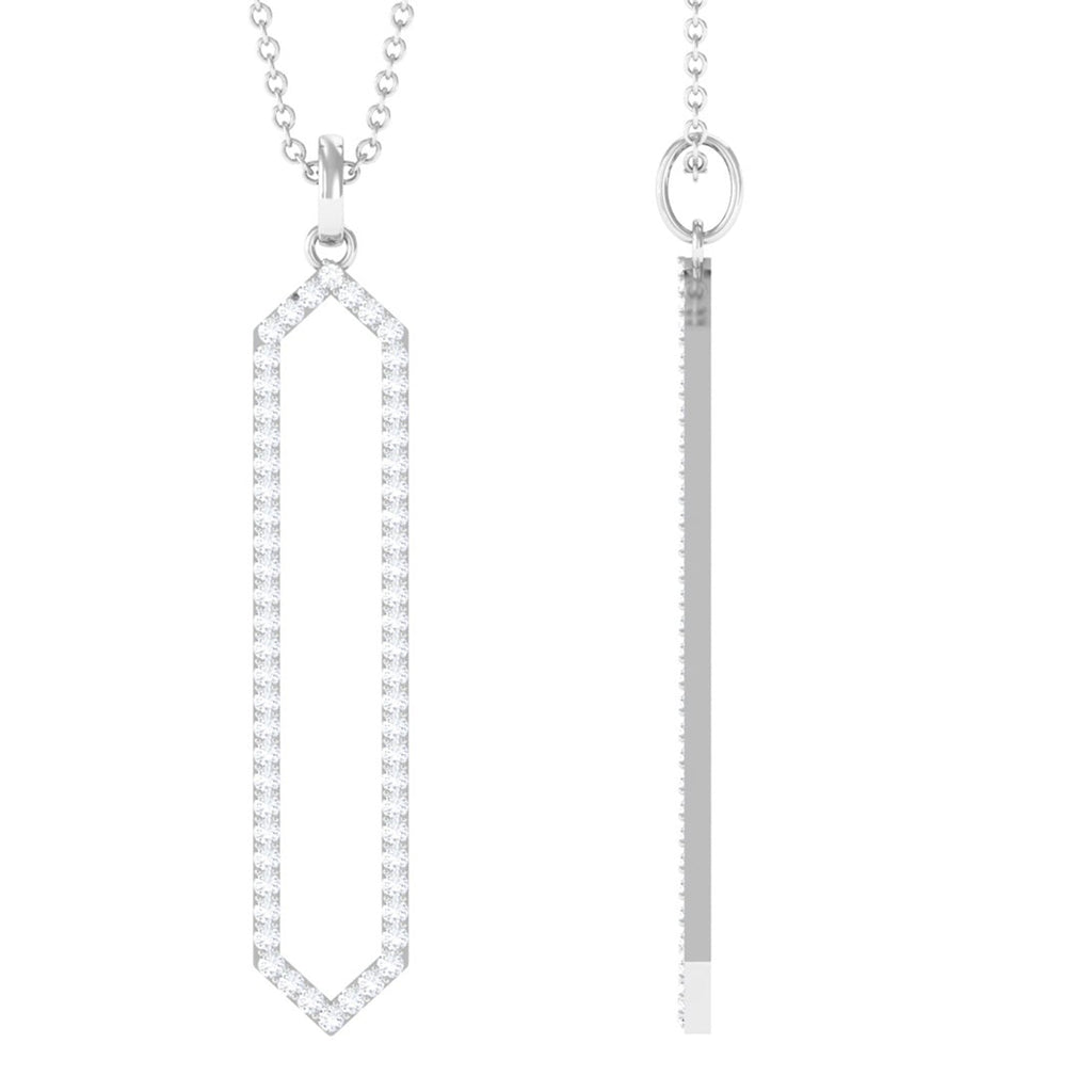 Certified Diamond Geometric Necklace For Women