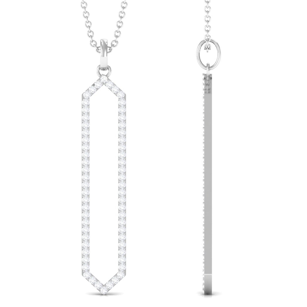 Certified Diamond Geometric Necklace For Women