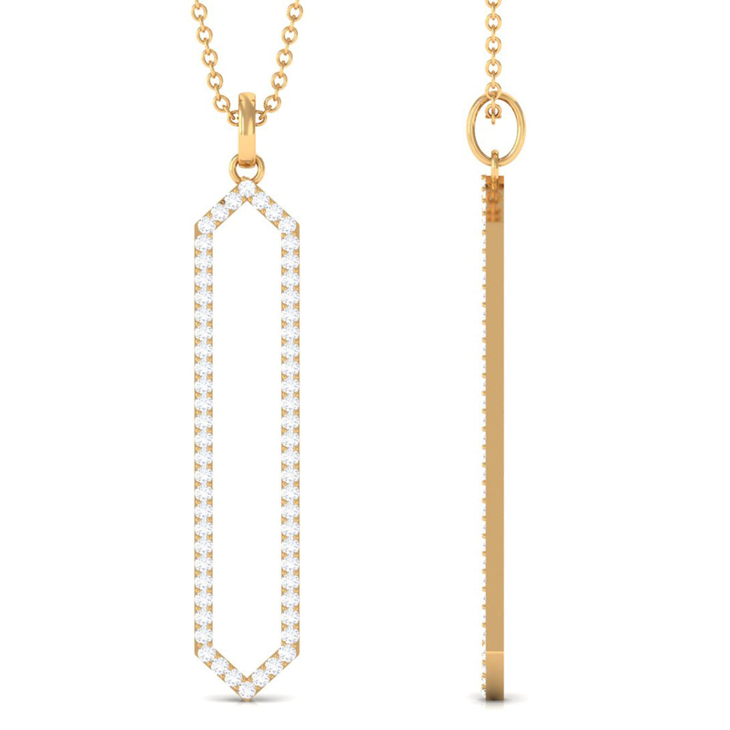 Certified Diamond Geometric Necklace For Women