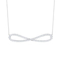 Diamond Sideway Infinity Pendant Necklace