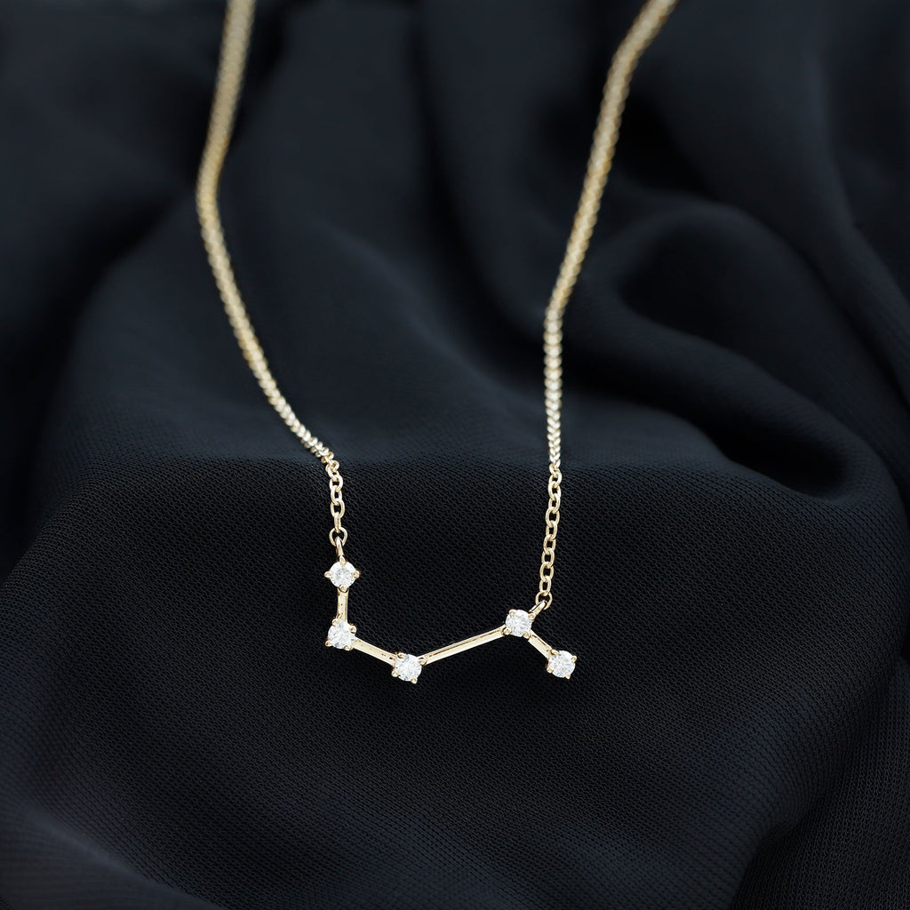 Moissanite Aries Constellation Necklace for Women