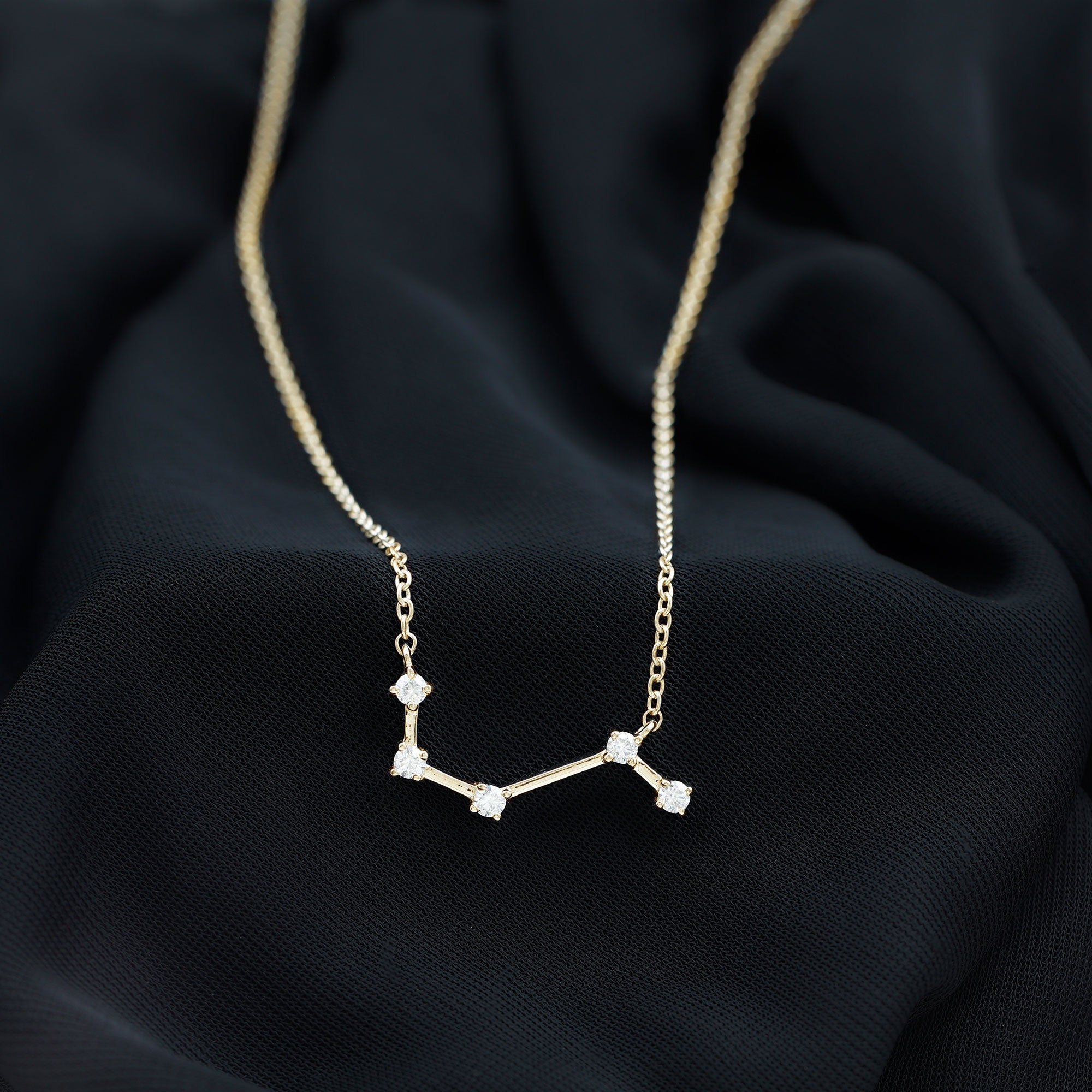 Moissanite Aries Constellation Necklace for Women