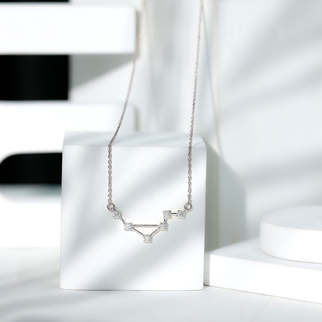 Certified Moissanite Libra Constellation Necklace