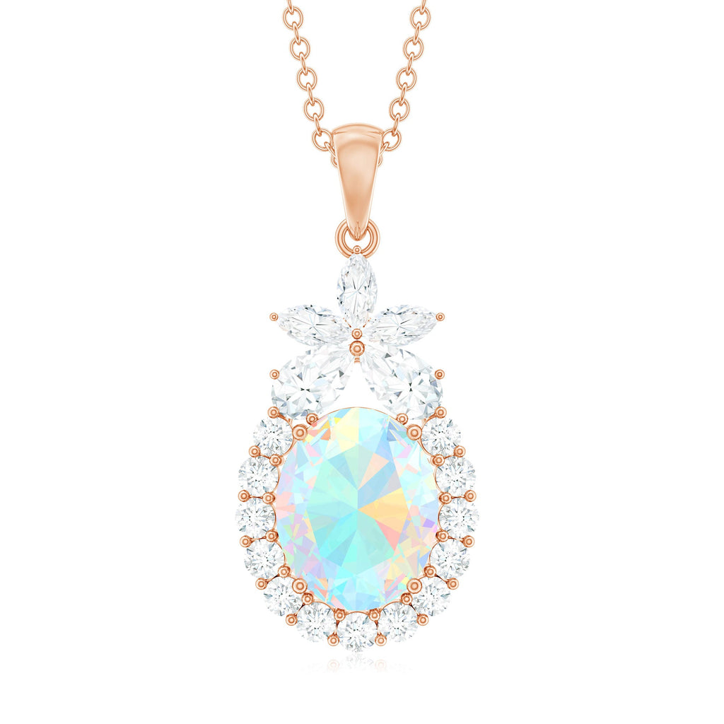 Certified Real 1 Carat Ethiopian Opal Statement Necklace