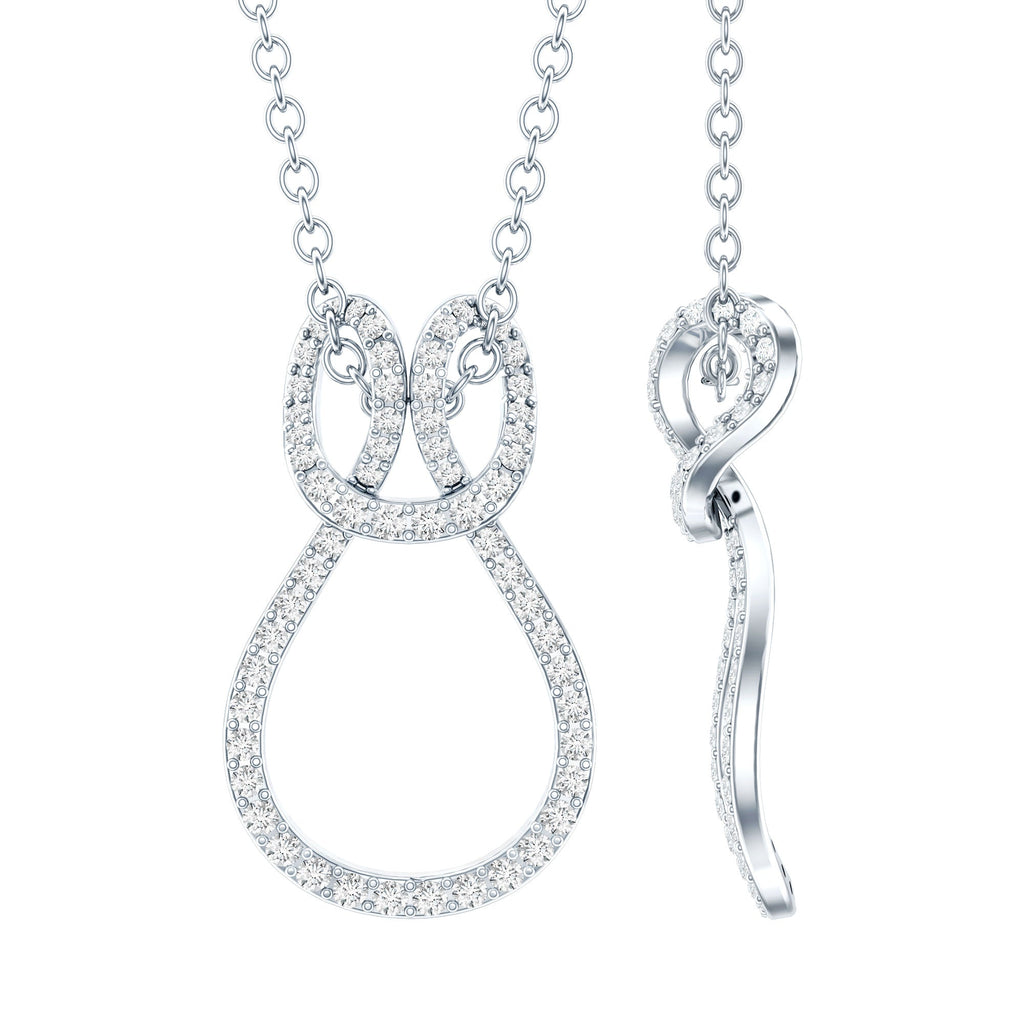 Certified Lab Grown Diamond Infinity Love Knot Necklace For Her
