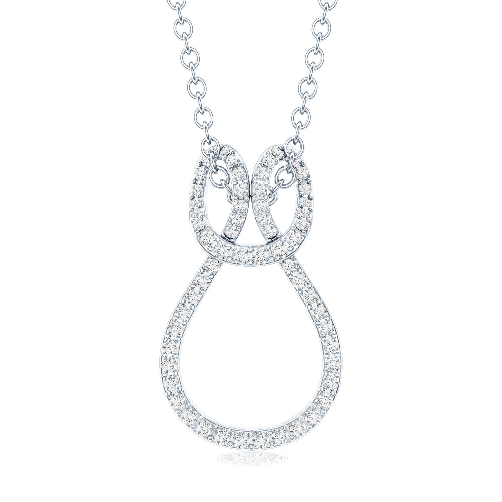 Certified Lab Grown Diamond Infinity Love Knot Necklace For Her