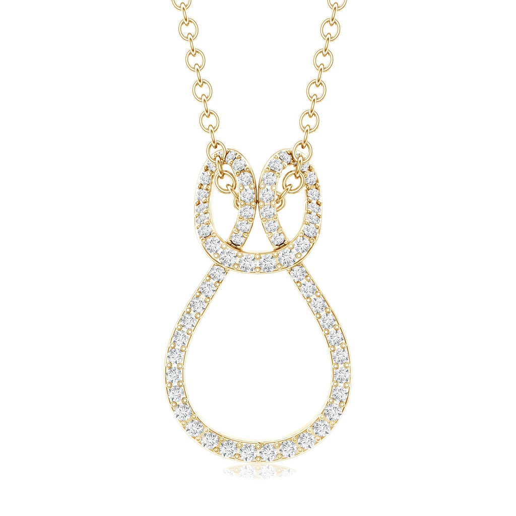 Certified Lab Grown Diamond Infinity Love Knot Necklace For Her