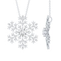 Lab Grown Diamond Snowflake Winter Necklace