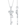Certified Lab 5X7 MM Pear Shaped Diamond Key Pendant