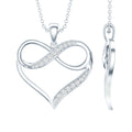 Certified Lab Grown Diamond Infinity Heart Necklace For Women