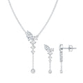 Certified Lab Grown Diamond Designer Necklace and Earrings Set