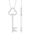 Certified Lab Grown Diamond Key Necklace For Women