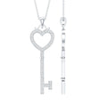 Lab Grown Diamond Key To My Heart Pendant Necklace
