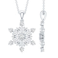 Lab Grown Diamond Snowflake Winter Necklace for Her