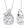 Certified 3 Carat Moissanite Designer Necklace with Silver Chain