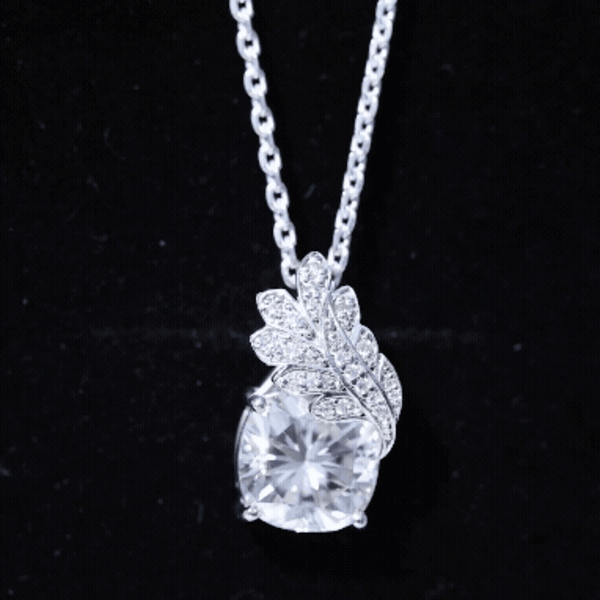 Nature Inspired 5.6 Carat Moissanite Designer Necklace for Wedding