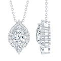 Certified 1.3 Carat Moissanite Teardrop Necklace for Wedding
