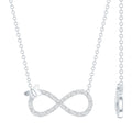 Certified Pave Set Moissanite Infinity Necklace with Butterfly