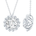 Certified 2 Carat Moissanite Solitaire Necklace with Silver Chain
