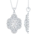 Certified Moissanite Flower Necklace for Wedding