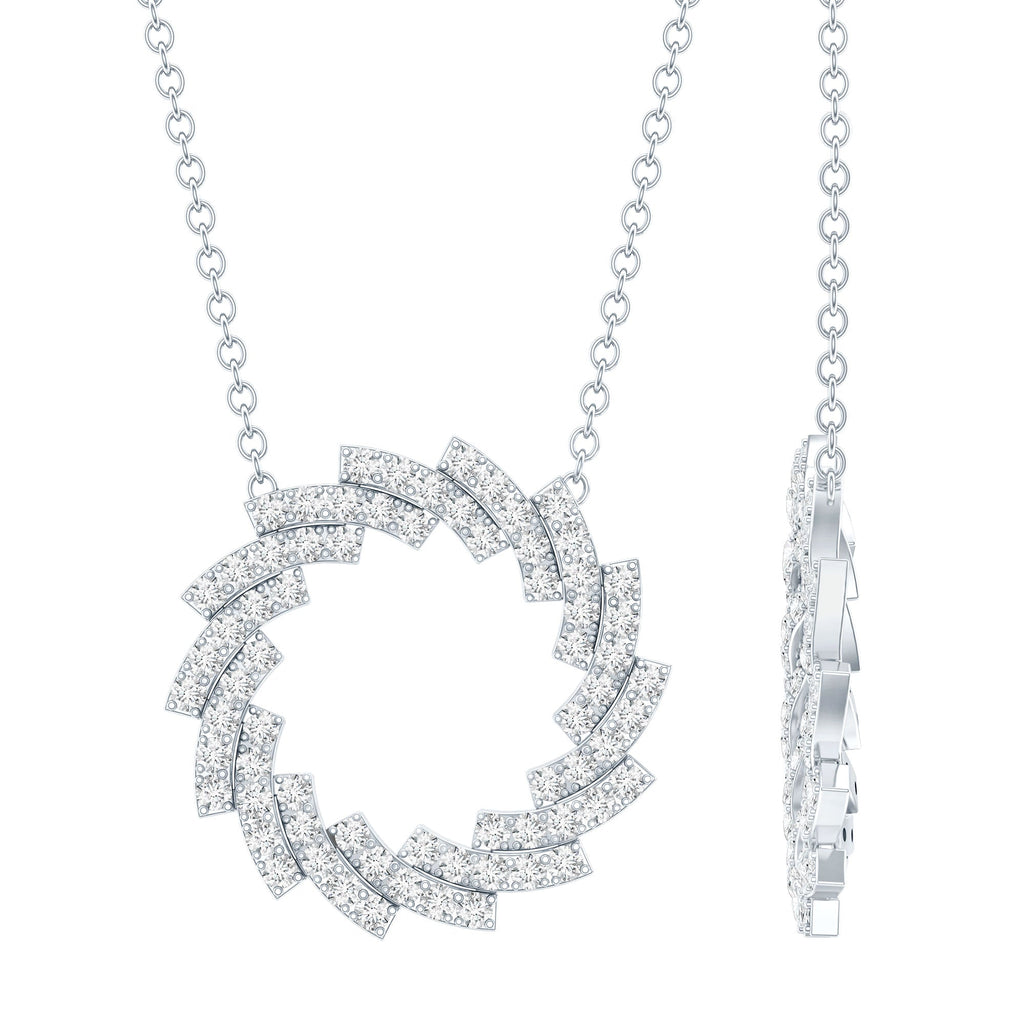 Certified Moissanite Eternity Necklace in Sterling Silver