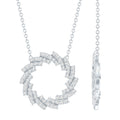 Certified Moissanite Eternity Necklace in Sterling Silver