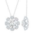 2 Carat Brilliant Cut Moissanite Bridal Necklace With Silver Chain