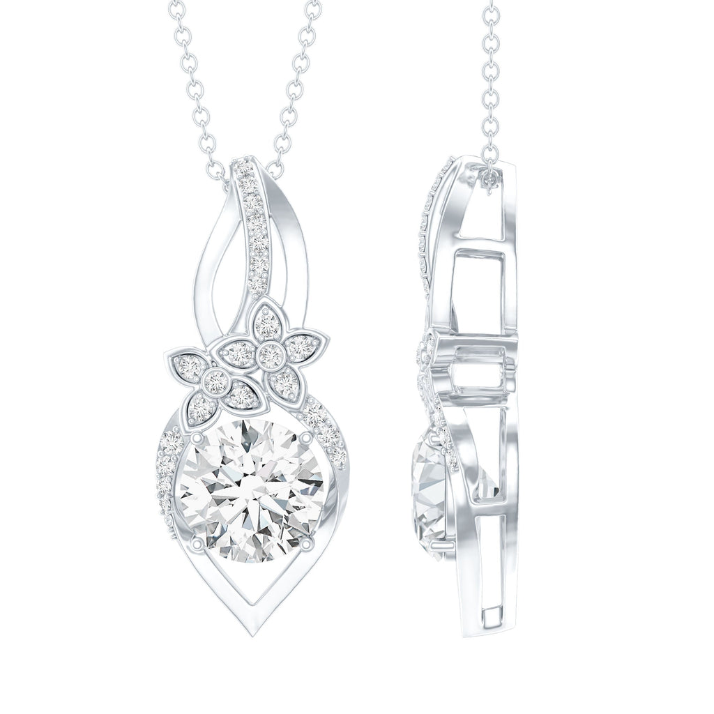 Certified Moissanite Designer Bridal Necklace For Wedding