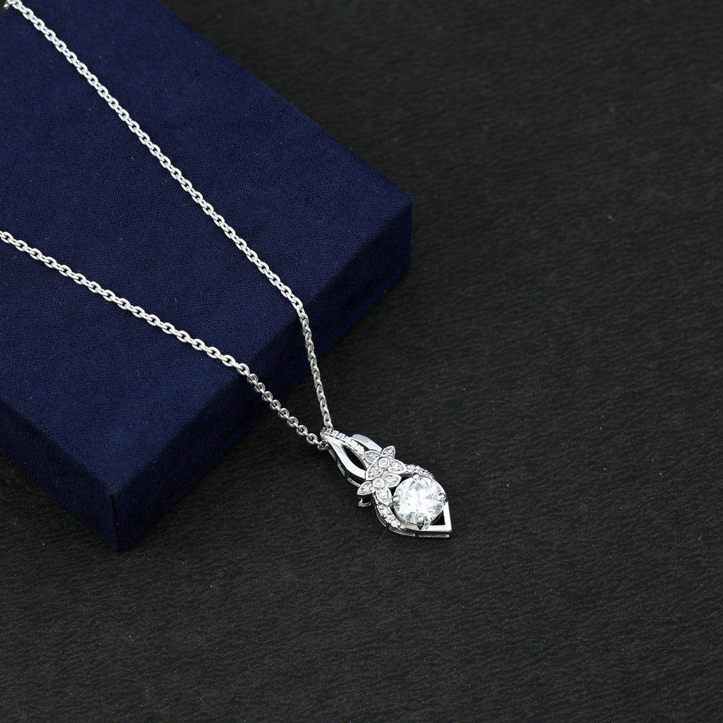 Certified Moissanite Designer Bridal Necklace For Wedding