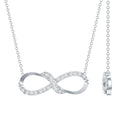 Moissanite Infinity Necklace with Silver Chain