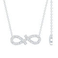 Moissanite Infinity Stackable Necklace in 14K Gold Plated Silver