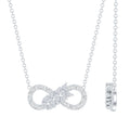 Certified Sterling Silver Moissanite Infinity Necklace