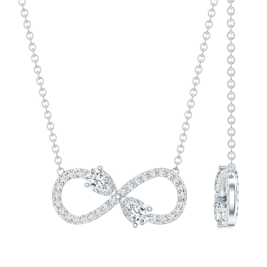 Certified Moissanite Forever Symbol Necklace for Women