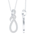 Certified Moissanite Infinity Pendant Necklace with Silver Chain