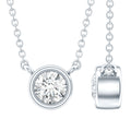 Half Carat Lab Grown Diamond Solitaire Necklace in Sterling Silver