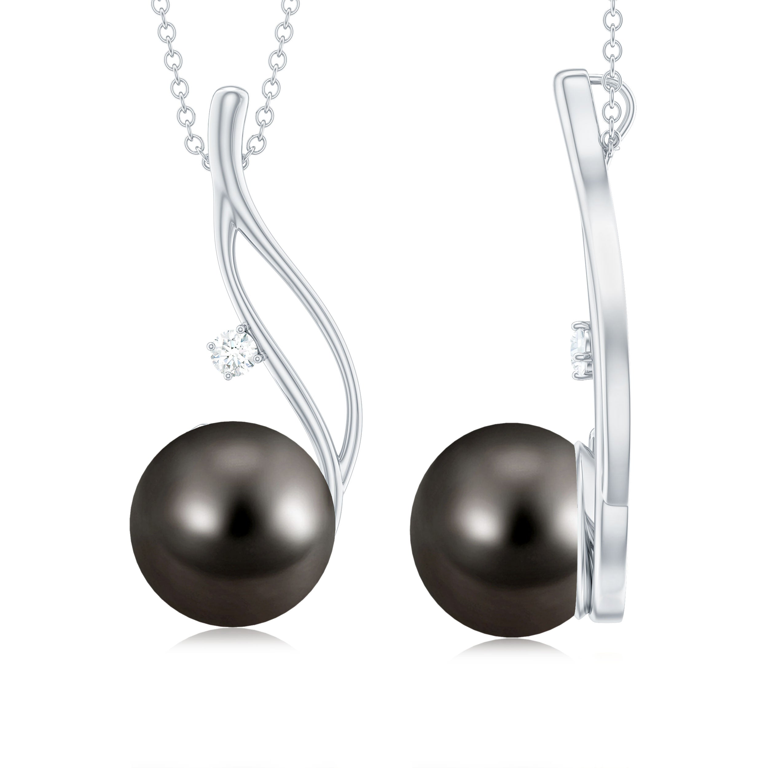 10MM Tahitian Pearl Drop Pendant with Hidden Bail