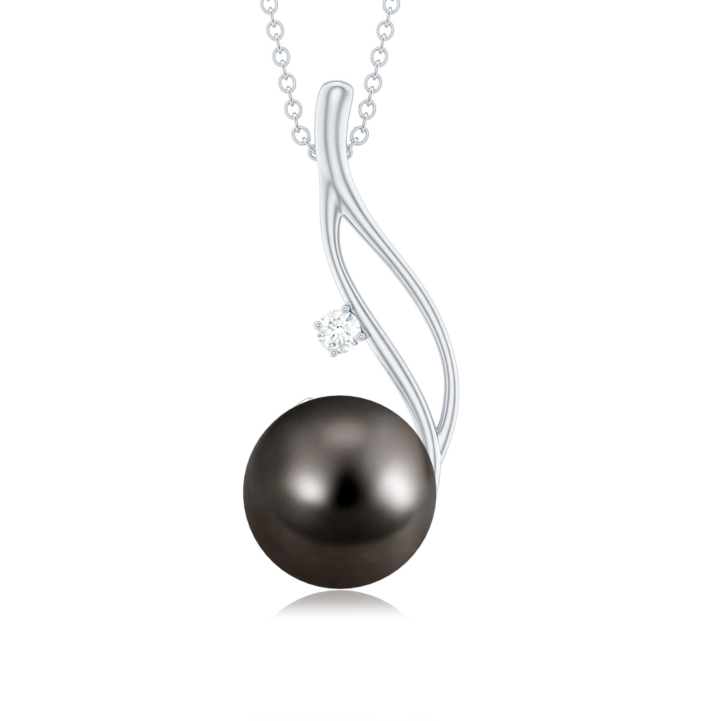 10MM Tahitian Pearl Drop Pendant with Hidden Bail
