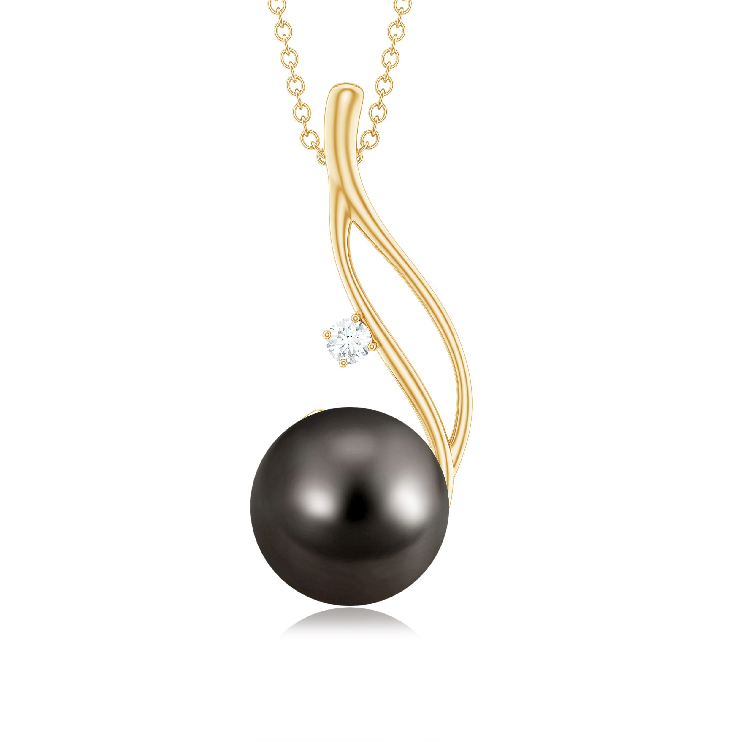 10MM Tahitian Pearl Drop Pendant with Hidden Bail