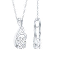 Certified Oval Lab Grown Diamond Solitaire Pendant Necklace