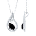 Pear Shape Lab Grown Black Diamond Designer Necklace For Women