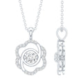 Flower Pendant Necklace with Lab Grown Diamond