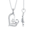 Tilted Lab Diamond Heart Pendant Necklace