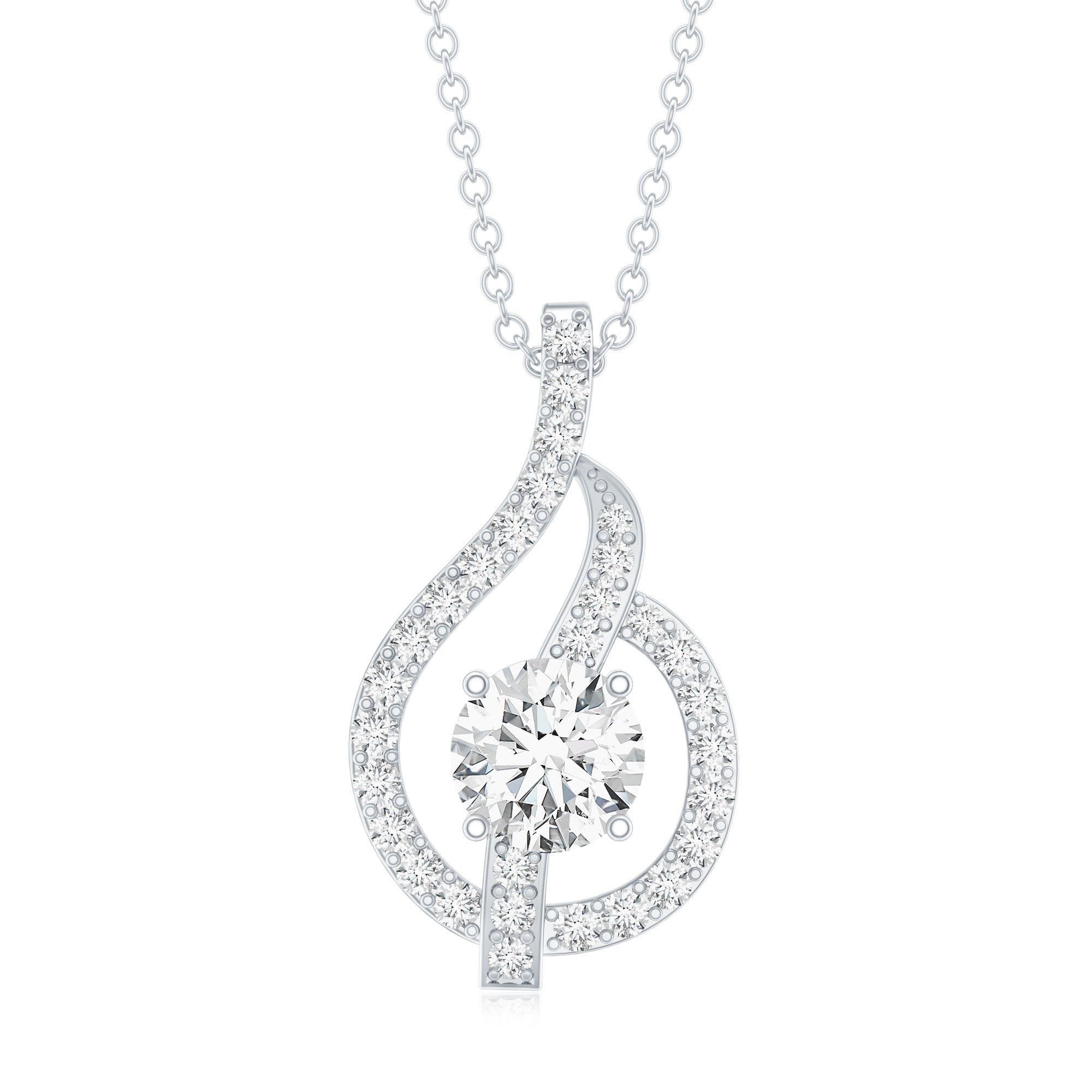 Certified Lab Grown Diamond Leaf Necklace