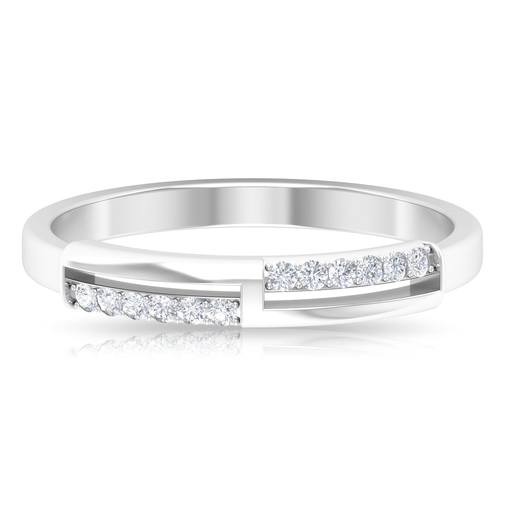 Round Diamond Band Ring in Prong Setting