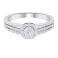 Classic Diamond Split Shank Engagement Ring