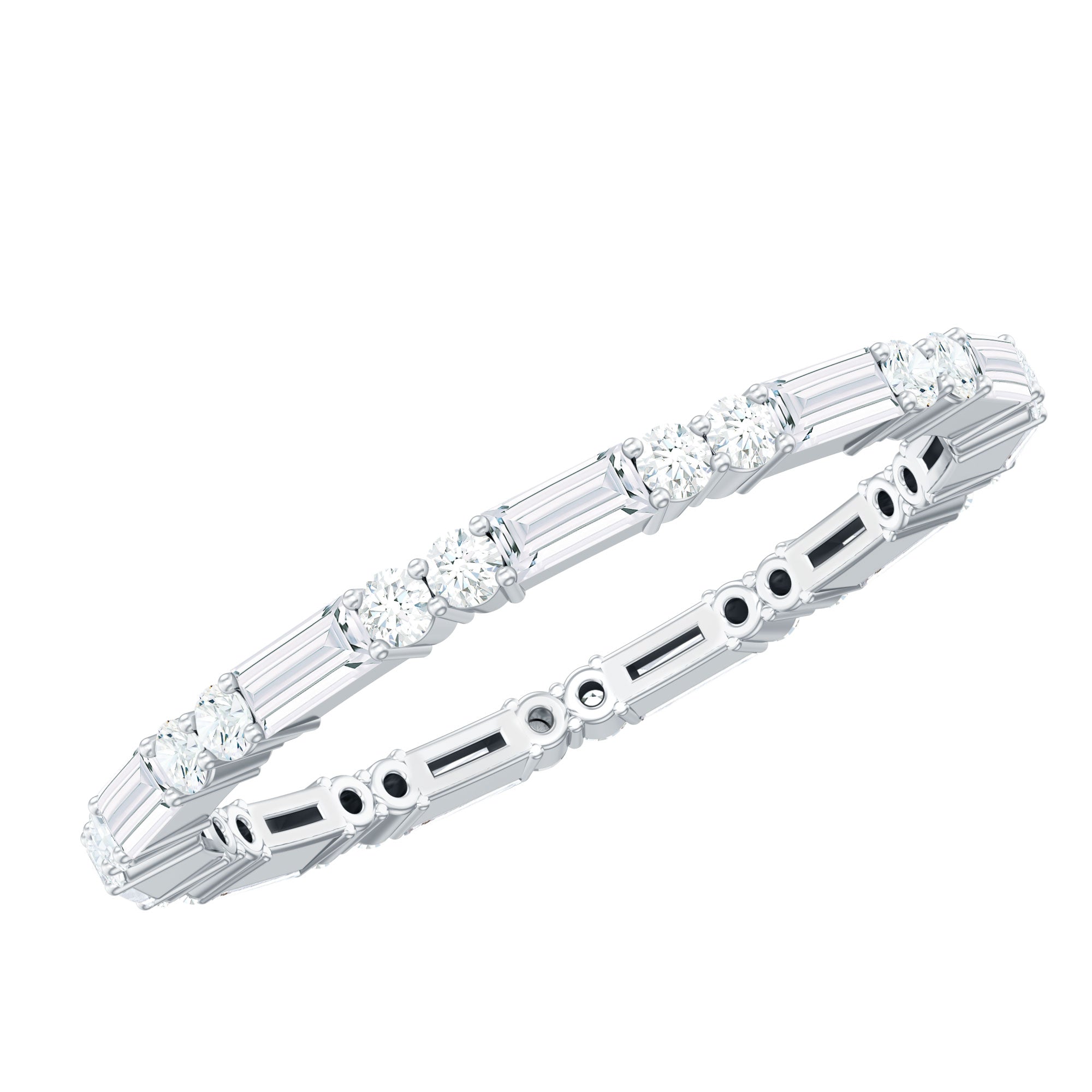 Certified Moissanite Stackable Enhancer Ring
