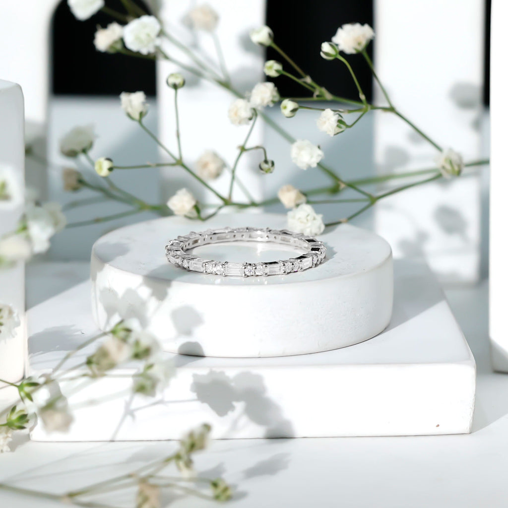 Certified Moissanite Stackable Enhancer Ring