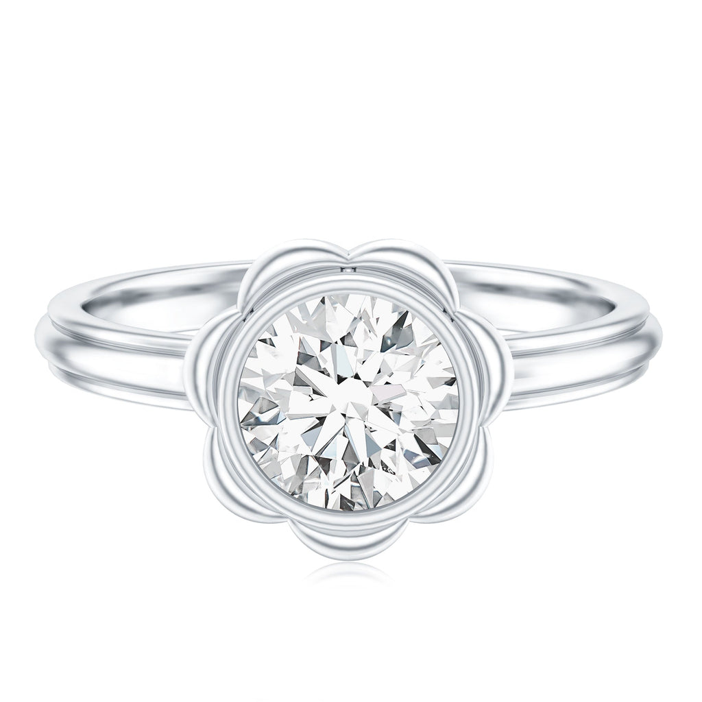 1.25 Carat Round Lab Grown Diamond Solitaire Engagement Ring