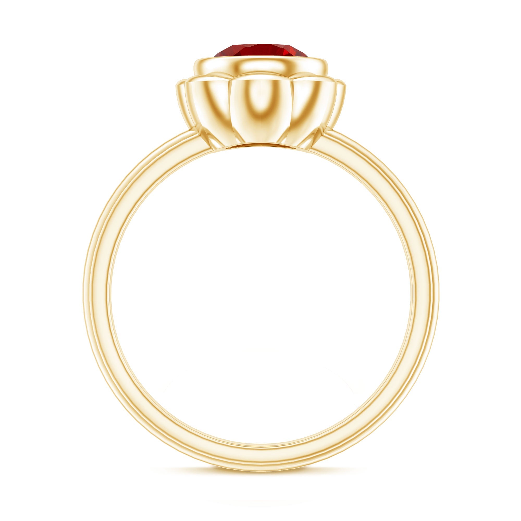 1.3 Carat Lab Grown Ruby Flower Engagement Ring